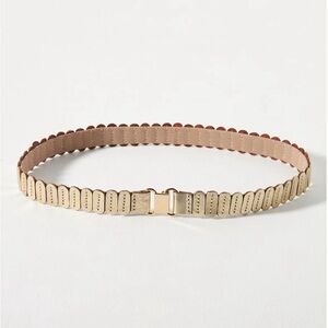 ANTHROPOLOGIE Tabitha Stretch Belt in “Pearl” (looks gold) size L